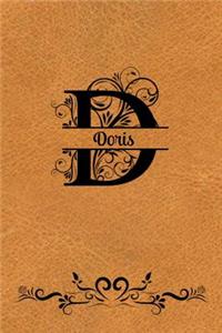 Split Letter Personalized Name Journal - Doris
