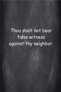Religious Journal 8th Commandment Chalkboard Style