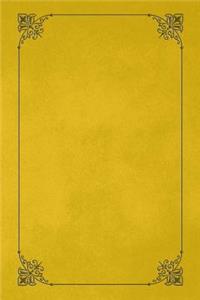 Sunflower Yellow 101 - Blank Notebook with Fleur de Lis Corners
