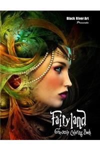 Fairyland Grayscale Coloring Book