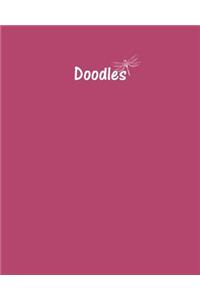 Doodles Journal - Great for Sketching, Doodling or Planning with Dusty Rose Cover