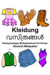 Deutsch-Malayalam Kleidung Zweisprachiges Bildwörterbuch für Kinder