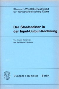Der Staatssektor in Der Input-Output-Rechnung