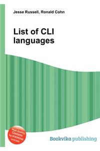 List of CLI Languages