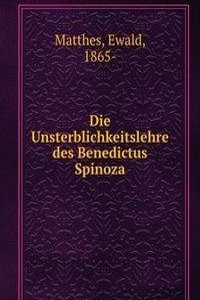 Die Unsterblichkeitslehre des Benedictus Spinoza