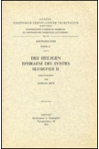 Des Heiligen Ephraem Des Syrers Sermones, II. Syr. 134
