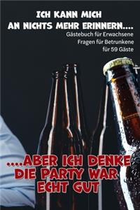 Gästebuch Partybuch Geburtstagsbuch für Erwachsene zum Ausfüllen lustige Fragen für betrunkene Gäste. Auch als Geschenk.