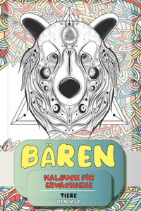 Malbuch für Erwachsene - Mandala - Tiere - Bären