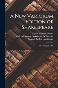 New Variorum Edition of Shakespeare