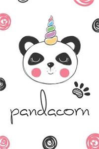 Pandacorn: Pandicorn, Cute Panda Unicorn, Blank Lined Journal, Blank Lined Writing Journals Notebooks For Girls or Boys, 6 x 9 lined 110 pages, For Women or Me