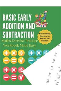 Basic Early Addition and Substraction Maths Exercise Practice Workbook Made Easy
