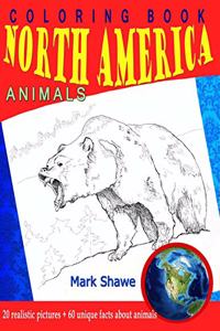 Coloring Book North America Animals