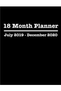 18 Month Planner July 2019 - December 2020
