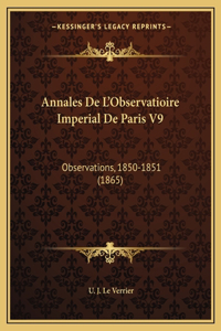 Annales De L'Observatioire Imperial De Paris V9
