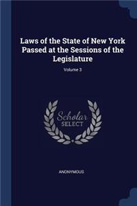 Laws of the State of New York Passed at the Sessions of the Legislature; Volume 3