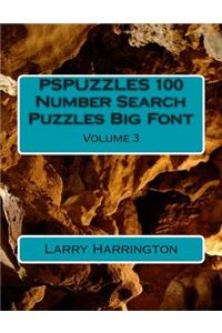 PSPUZZLES 100 Number Search Puzzles Big Font Volume 3