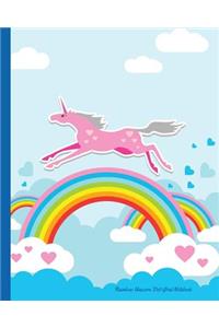 Rainbow Unicorn Dot-Grid Notebook
