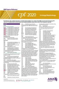 CPT 2020 Express Reference Coding Card: Urology/Nephrology