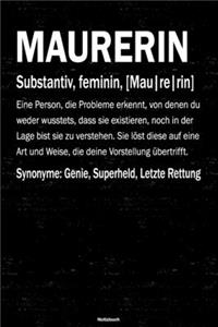 Maurerin Notizbuch