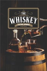 Whiskey Bourbon Scotch Tasting Sampling Journal Notebook Log Book Diary - Glasses on Barrel