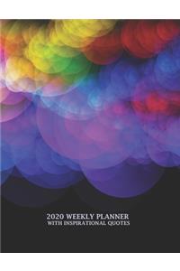 2020 Weekly Planner with Inspirational Quotes - Colorful Smoky Circles