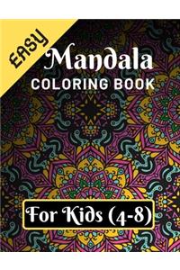 Easy Mandala Coloring Book for Kids (4-8)