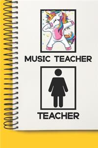 Music Teacher Awesome unicorn Tutor Gift For Best Music Teacher A beautiful personalized