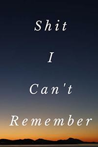 Shit I Can't Remember