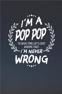 I'm A Pop Pop To Save Time Let's Just Assume That I Never Wrong