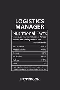 Nutritional Facts Logistics Manager Awesome Notebook