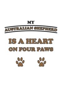 My Australian Shepherd is a heart on four paws