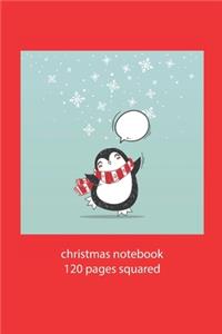 christmas notebook 120 pages squared