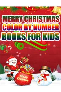 Merry Christmas Color By Number Books For Kids