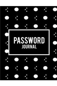 Password Journal: Art Black Book, 8.5 X 11 the Personal Internet Address & Password Log Book with Tabs Alphabetized, Internet Password Logbook, Password Organizer Notebook