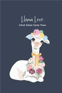 Llama Love 6-Month Undated Calendar Planner