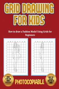 How to draw a Fashion Model Using Grids for Beginners (Grid Drawing for Kids)