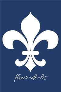 fleur-de-lis - Navy Blank Notebook