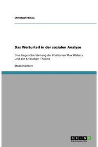 Das Werturteil in der sozialen Analyse