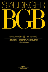 Einleitung Zum Bgb; §§ 1-14; Verschg