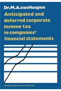 Anticipated and Deferred Corporate Income Tax in Companies' Financial Statements