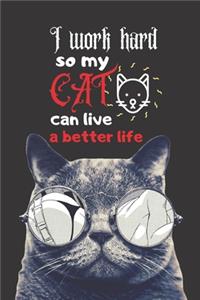 I work hard so my cat can live a better life