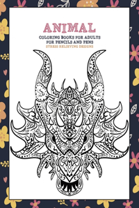 Coloring Books for Adults for Pencils and Pens - Animal - Stress Relieving Designs