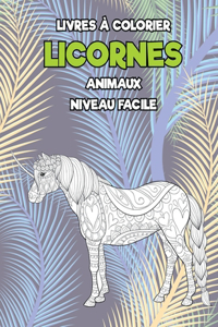Livres à colorier - Niveau facile - Animaux - Licornes