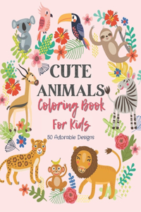 Cute Animals Coloring Book For Kids