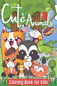 cute animals coloring book for kids: kids coloring books for boys with colors, My First Big Book of Easy Educational Coloring Pages of Animal for Boys & Girls, Little Kids.