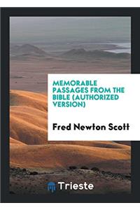 Memorable Passages from the Bible (Authorized Version)