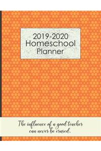 2019-2020 Homeschool Planner: Orange Cover for One Student Academic Lesson Planner for 2019-2020, Weekly Plans, To Do Lists, Goals and More.