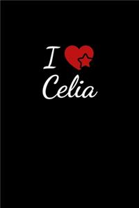 I love Celia: Notebook / Journal / Diary - 6 x 9 inches (15,24 x 22,86 cm), 150 pages. For everyone who's in love with Celia.