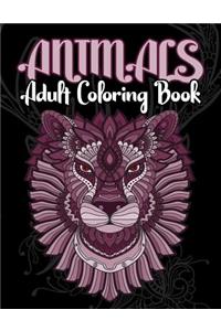 Animals Adult Coloring Book