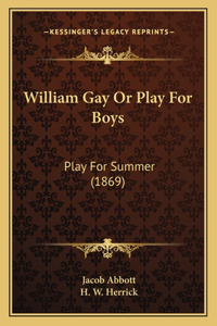 William Gay or Play for Boys